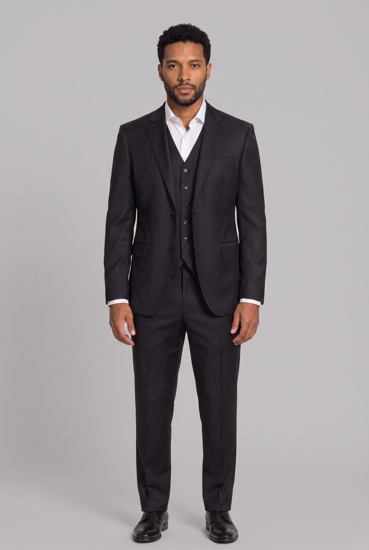 Blazer Slim Italiano Poliviscose Preto