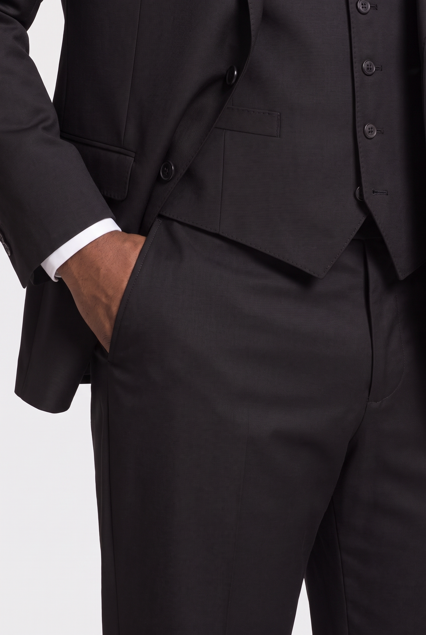 Calça Plus Size Microfibra Preto - caimento
