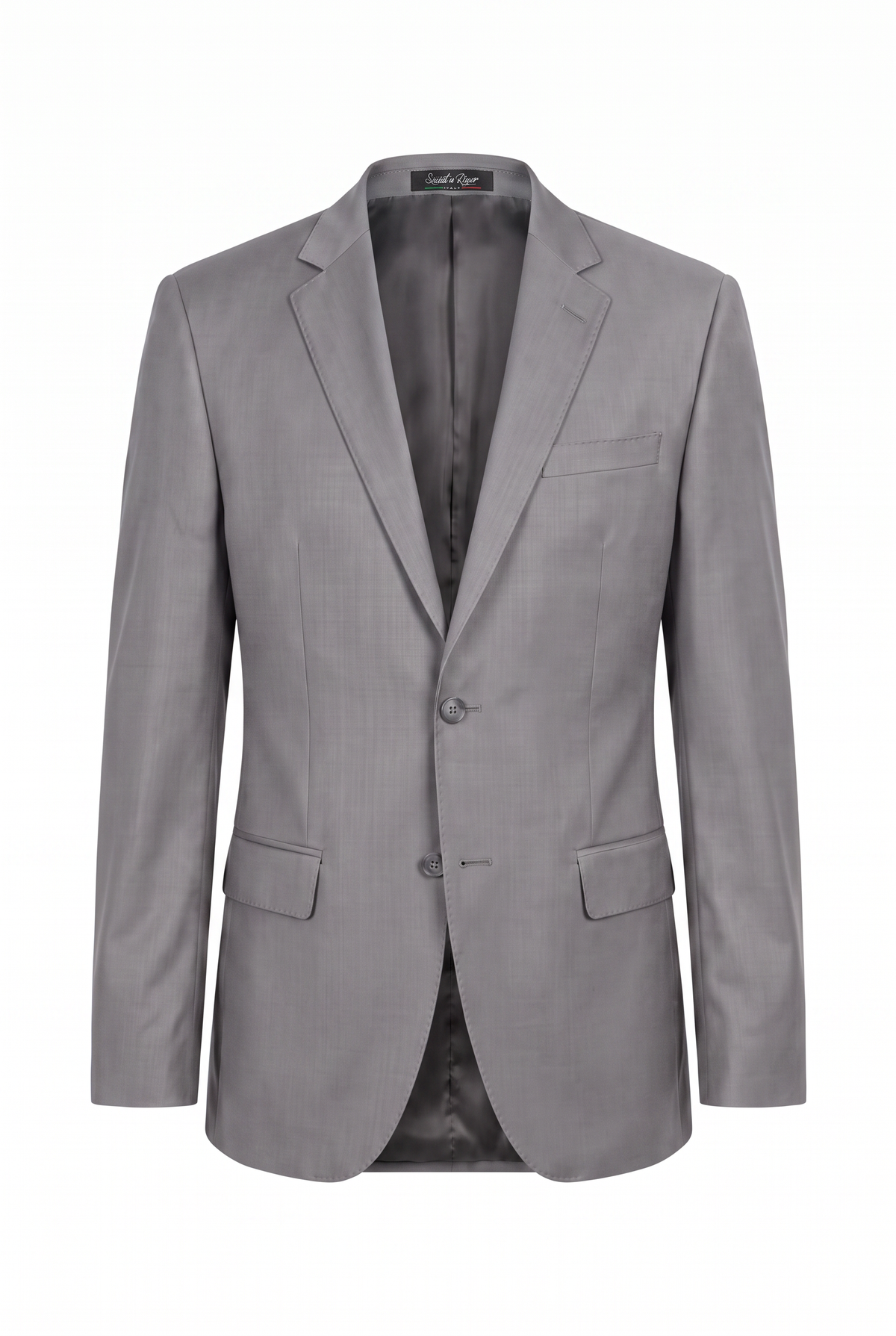 Terno Slim Italiano Poliviscose - Cinza Médio