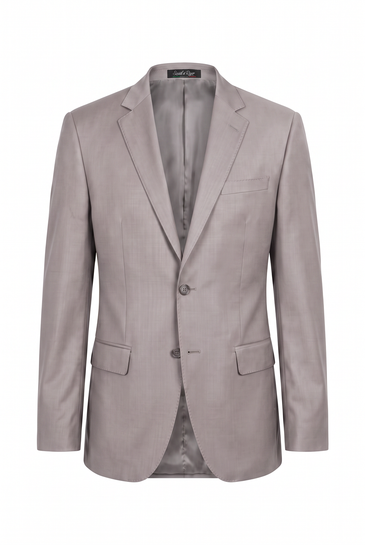 Terno Plus Size Slim Italiano Poliviscose - Cinza Claro