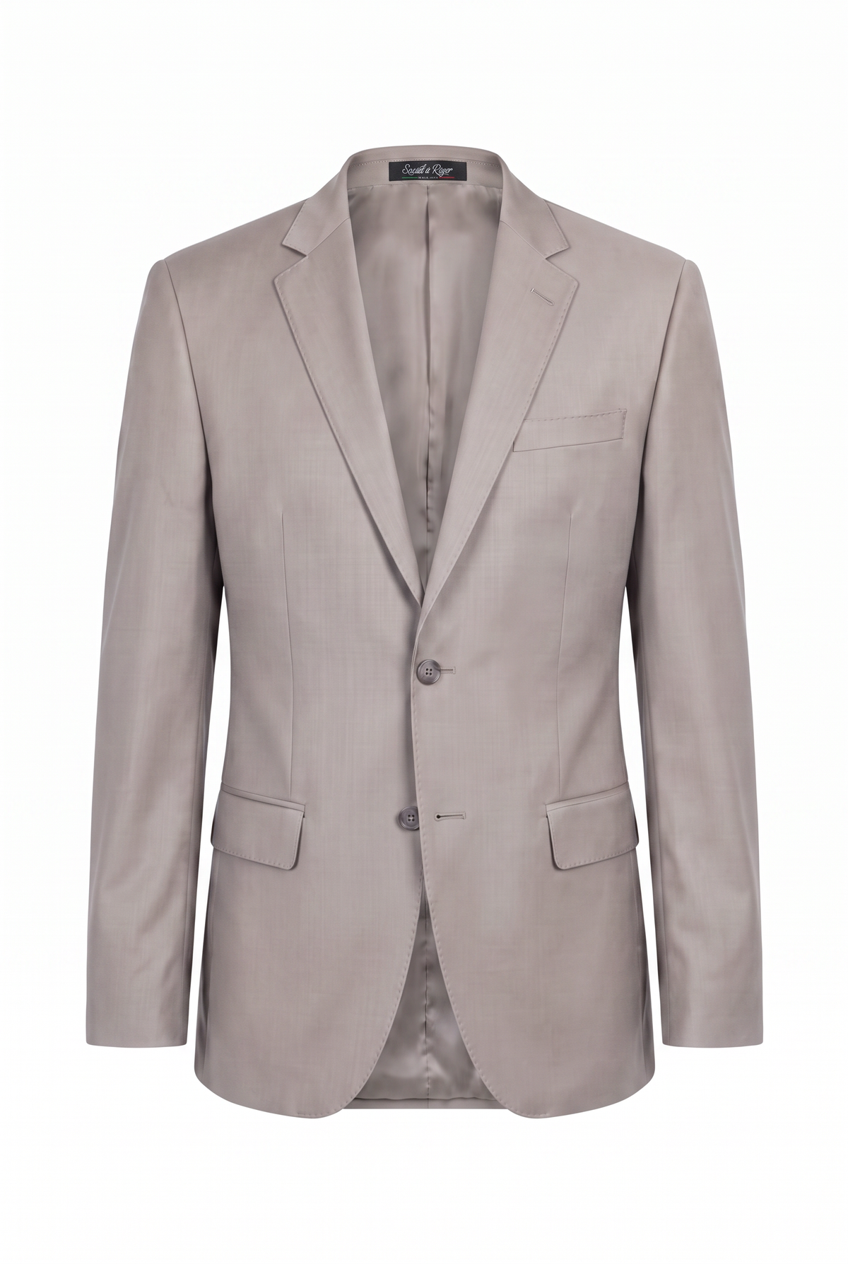 Costume Plus Size Regular Italiano Microfibra - Cinza Claro