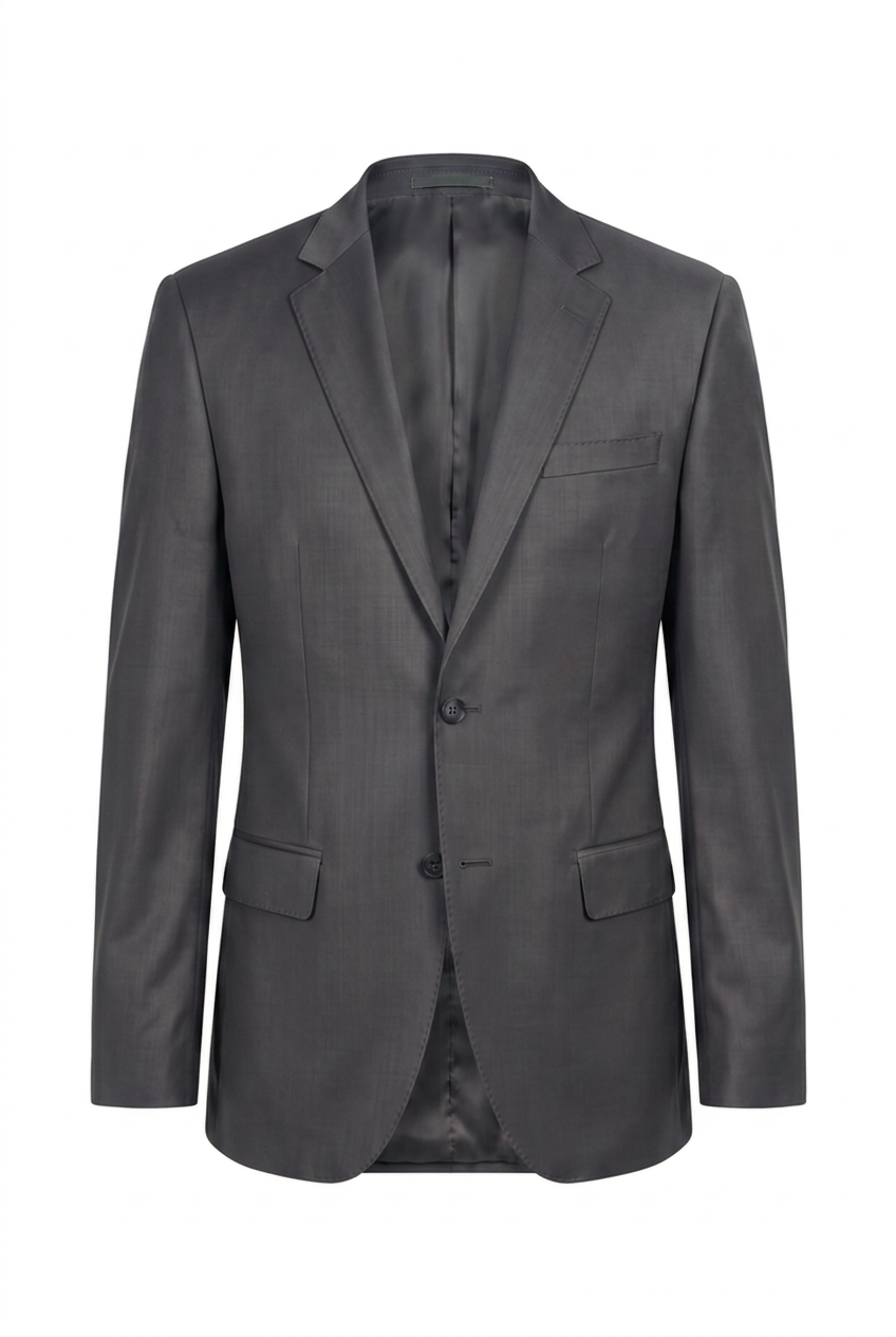 Blazer plus size poliviscose grafite - ghost mannequin