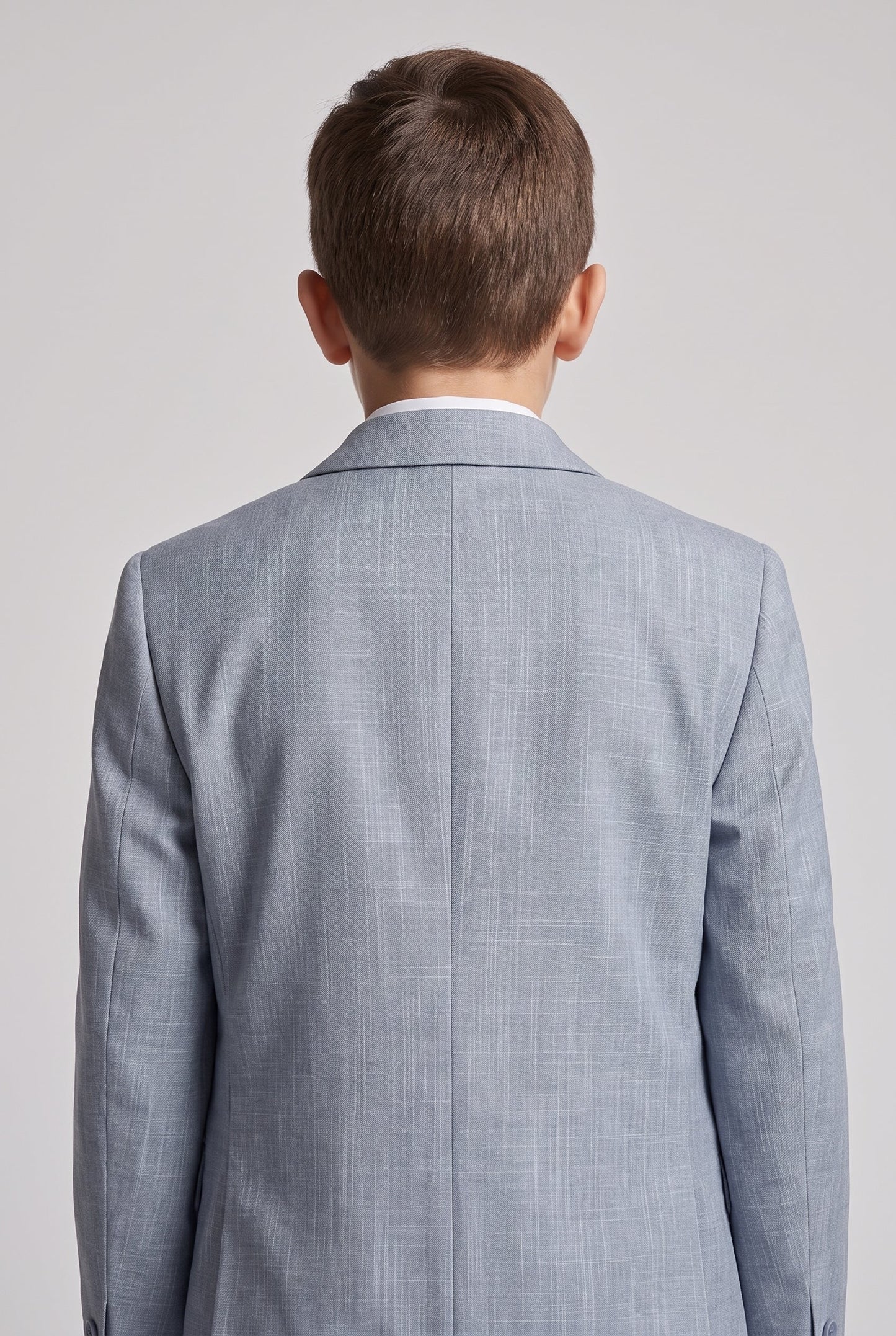 Blazer Infantil Slim Italiano Melange - New Aço
