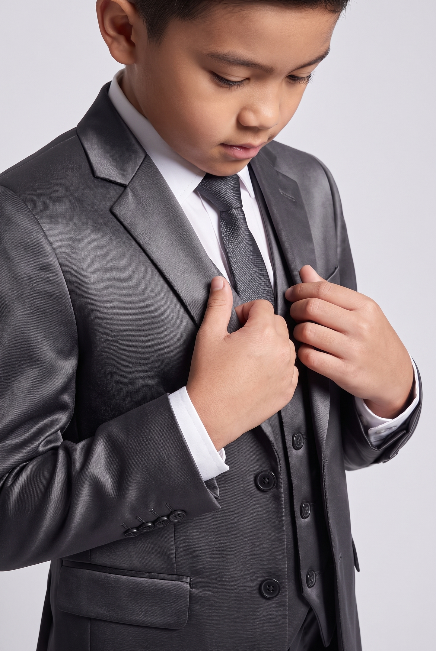 Colete Infantil Slim Italiano Poliviscose - Chumbo
