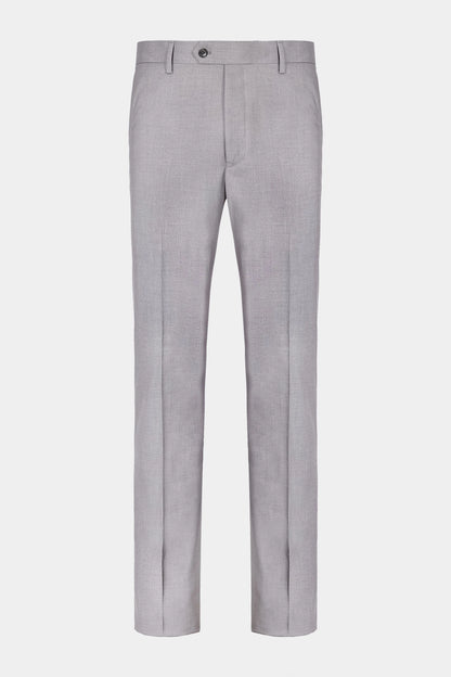 Calça Regular Italiano Microfibra - Cinza Claro