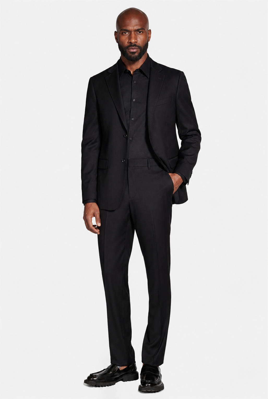 Costume Regular Italiano Microfibra - Preto