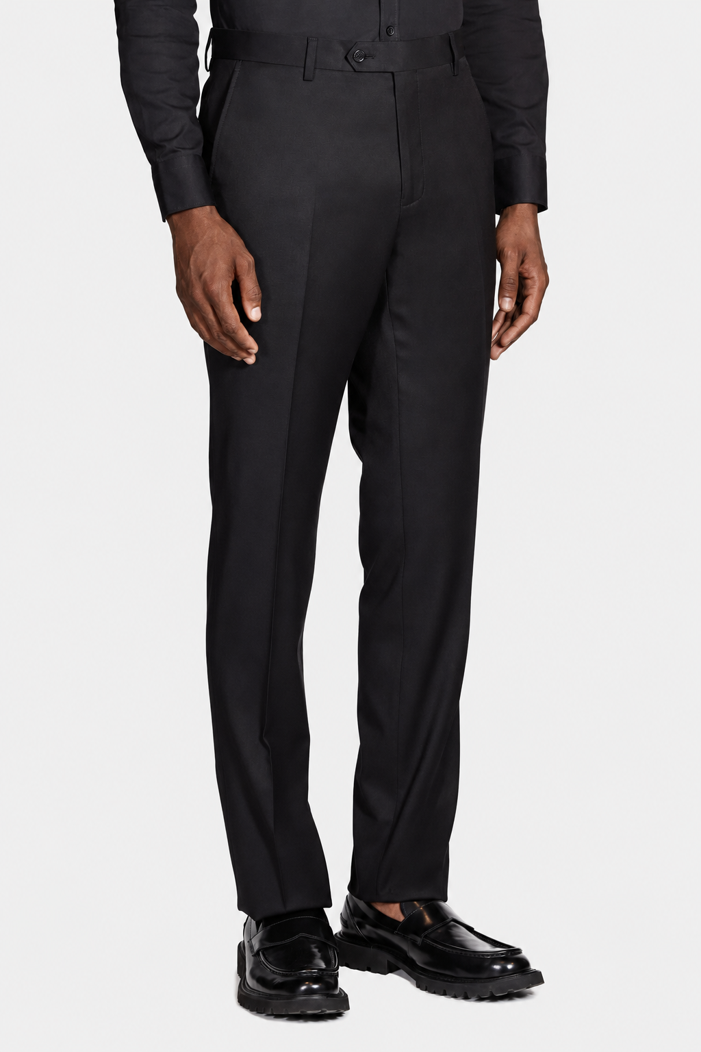 Calça Regular Italiano Microfibra - Preto