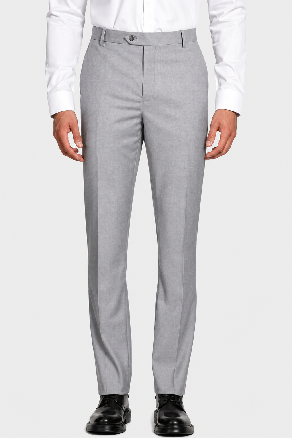 Calça Regular Italiano Microfibra - Cinza Claro