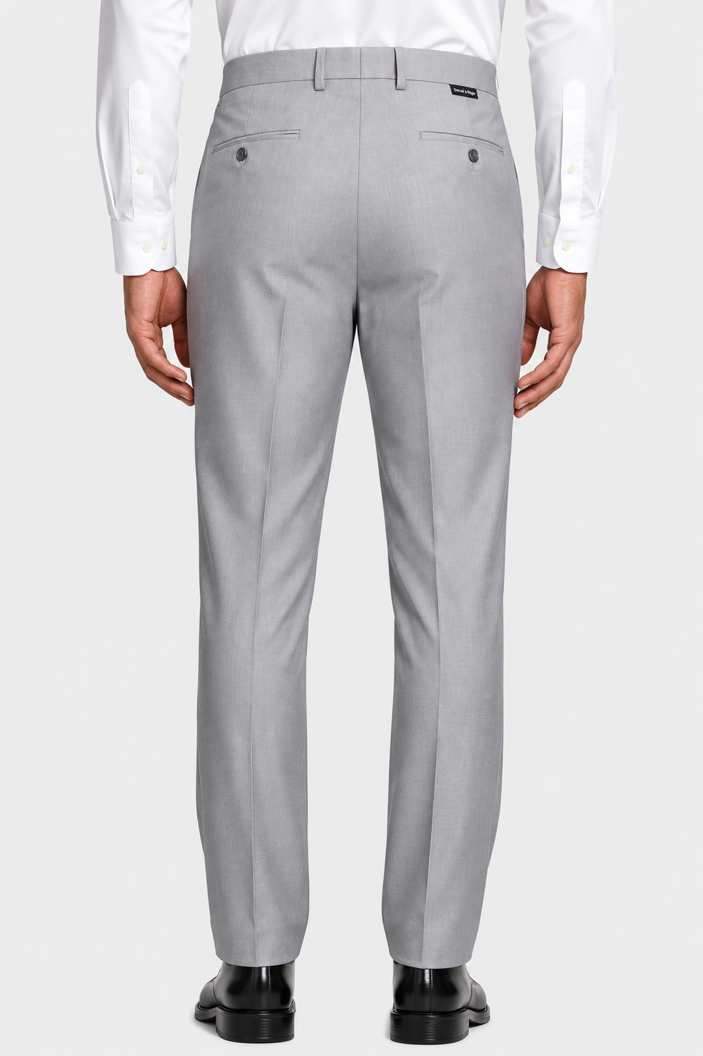 Calça Regular Italiano Microfibra - Cinza Claro