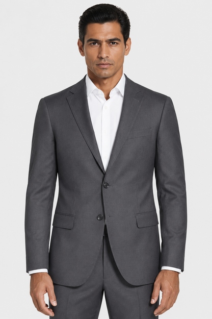 Costume Regular Italiano Microfibra - Chumbo