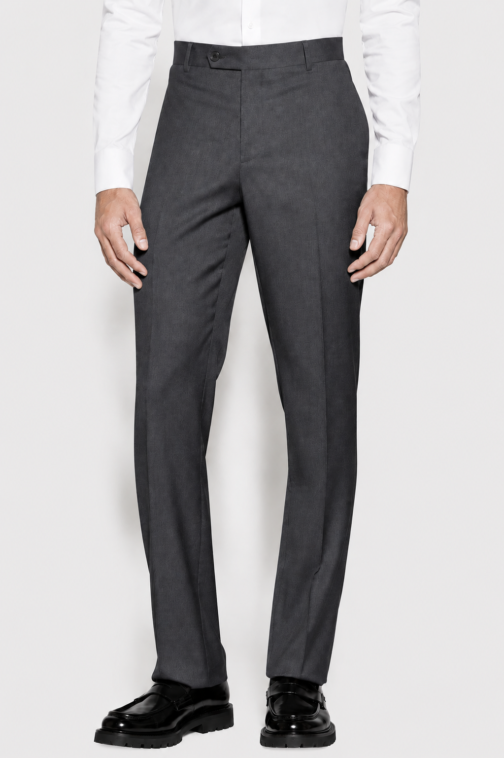 Calça Regular Italiano Microfibra - Chumbo