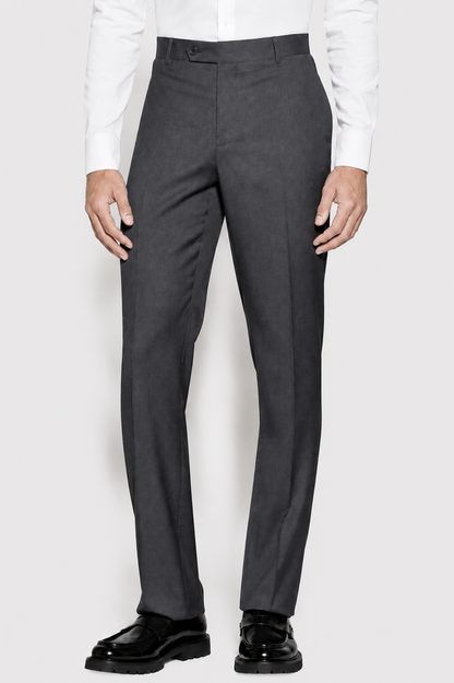 Calça Regular Italiano Microfibra - Chumbo