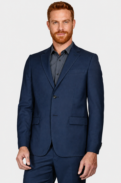 Costume Regular Italiano Microfibra - Azul Marinho
