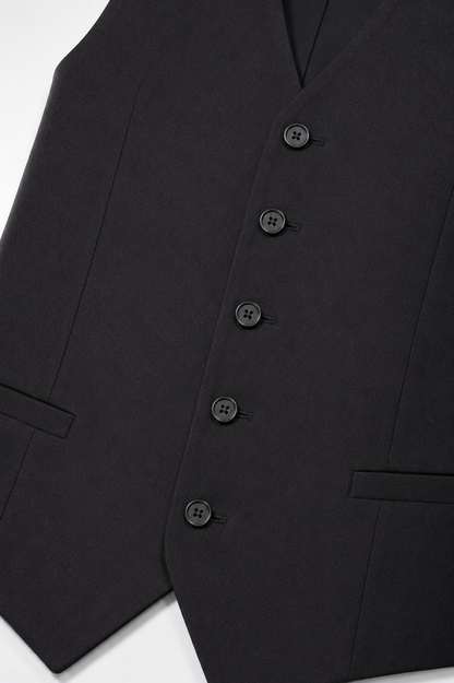 Colete Regular Italiano Microfibra - Preto