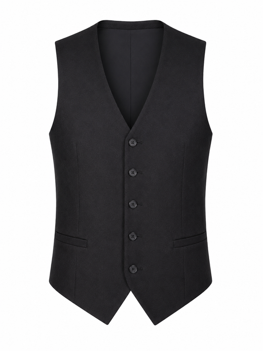 Colete Regular Italiano Microfibra - Preto