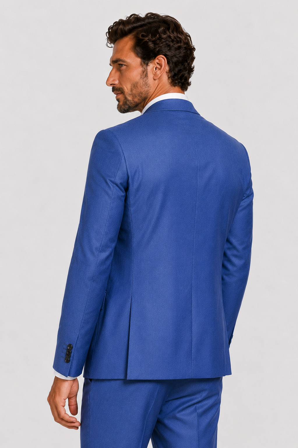 Terno Slim Italiano Poliviscose - Azul Índico