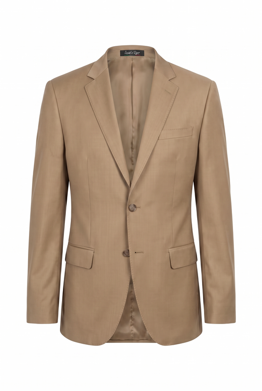 Blazer Slim Italiano Poliviscose Cáqui - produto com etiqueta Social à Rigor