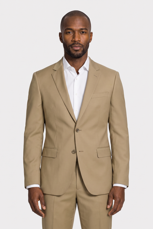 Costume Regular Italiano Microfibra Cáqui