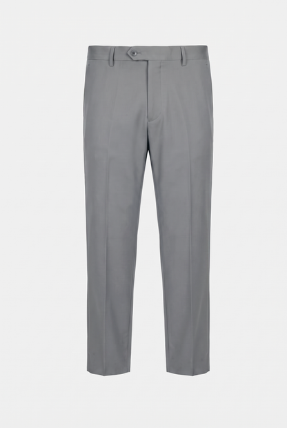 Calça Regular Italiano Microfibra Cinza Aço - produto frontal