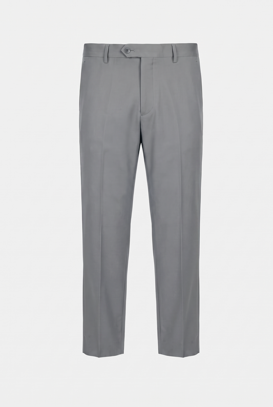 Calça Regular Italiano Microfibra Cinza Aço - produto frontal
