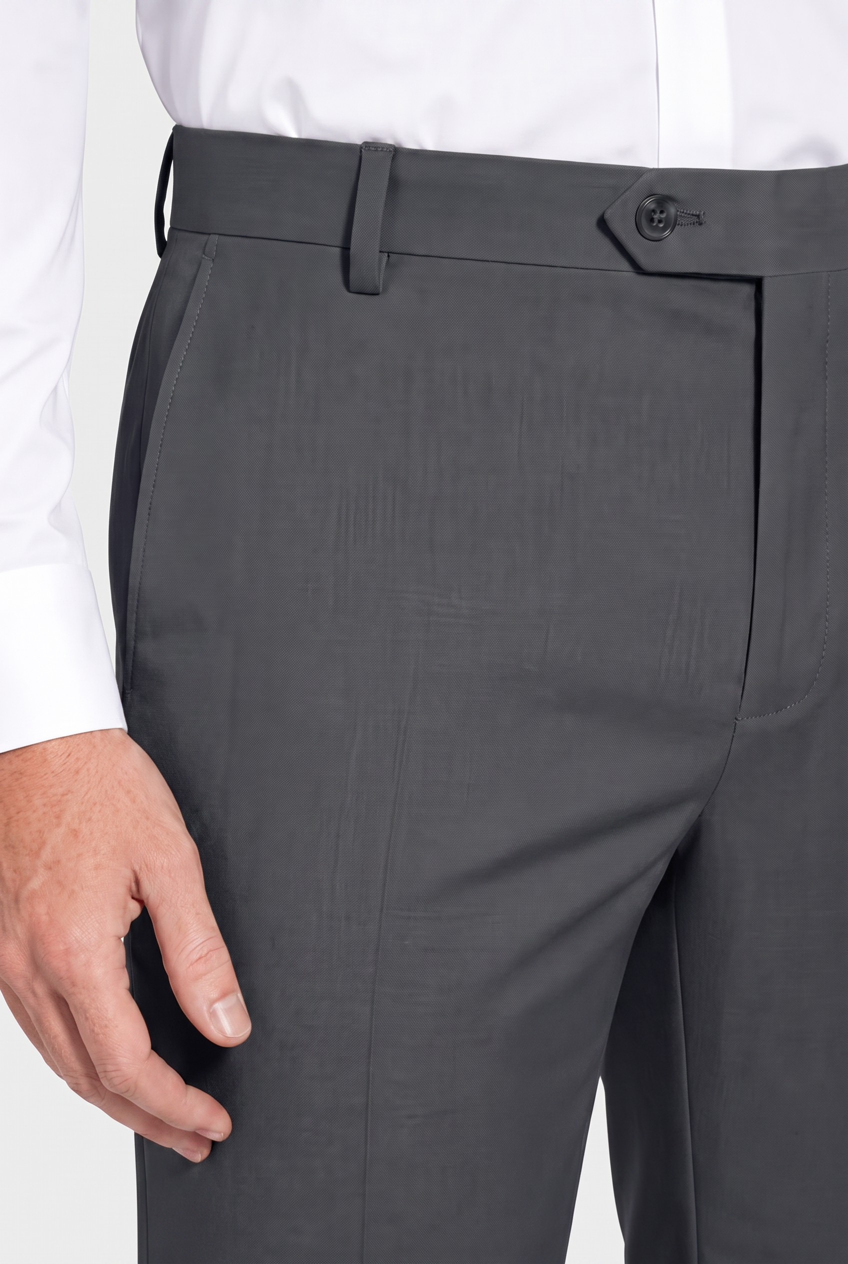 Terno Regular Italiano Microfibra Grafite - calça
