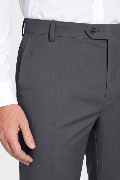 Calça Regular Italiano Microfibra Grafite - detalhe