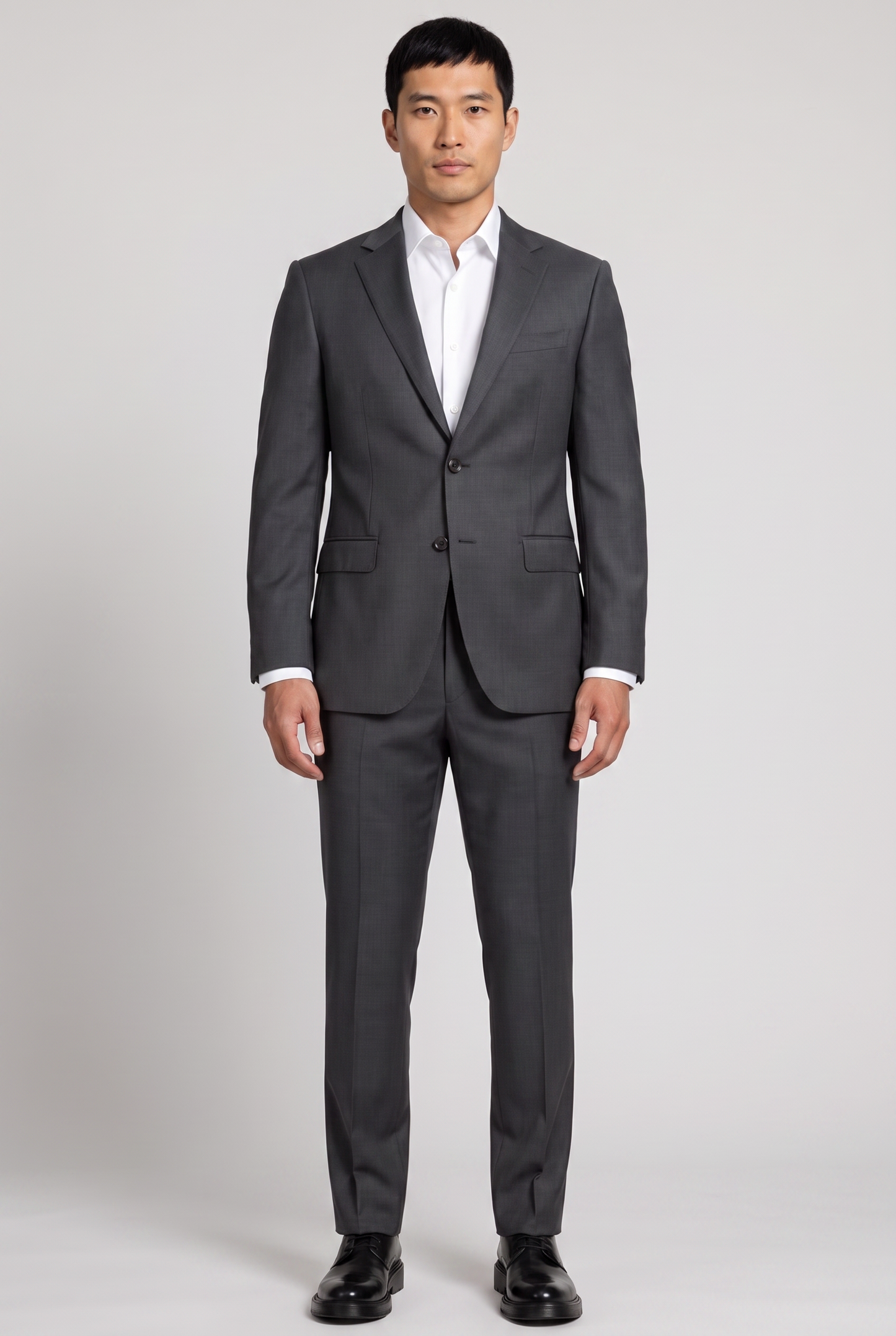 Costume Regular Italiano Microfibra Grafite - detalhe