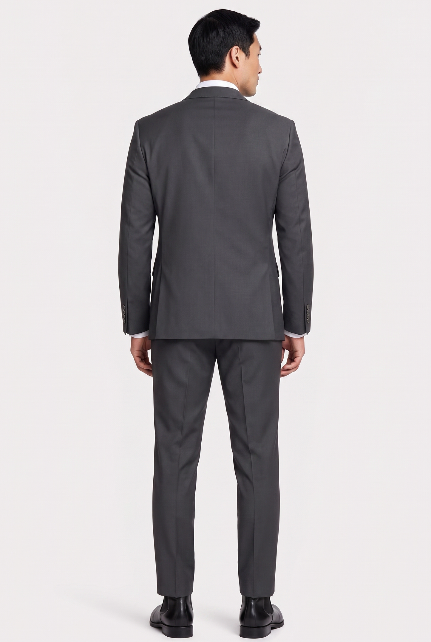 Costume Regular Italiano Microfibra Grafite - detalhe