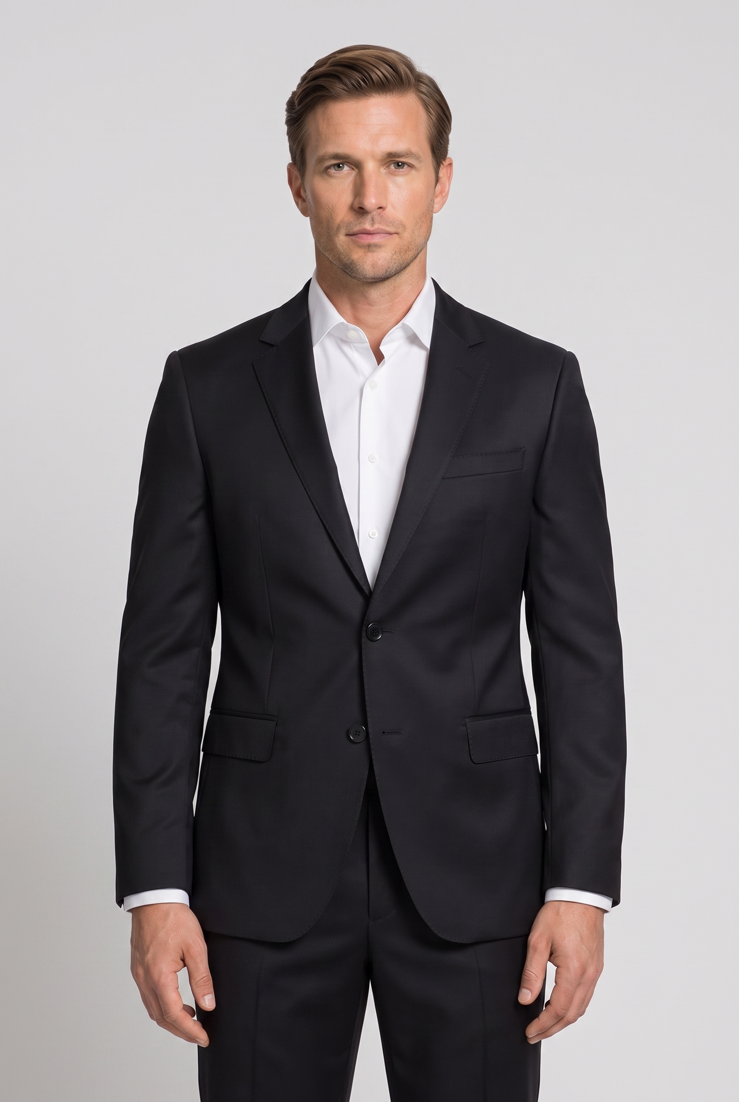 Costume Slim Italiano Poliviscose Preto