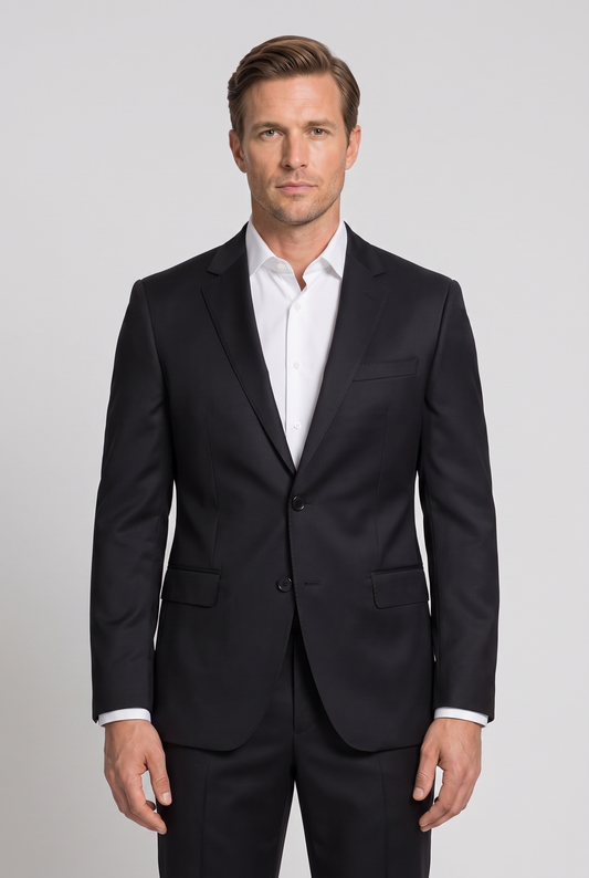 Costume Slim Italiano Poliviscose Preto
