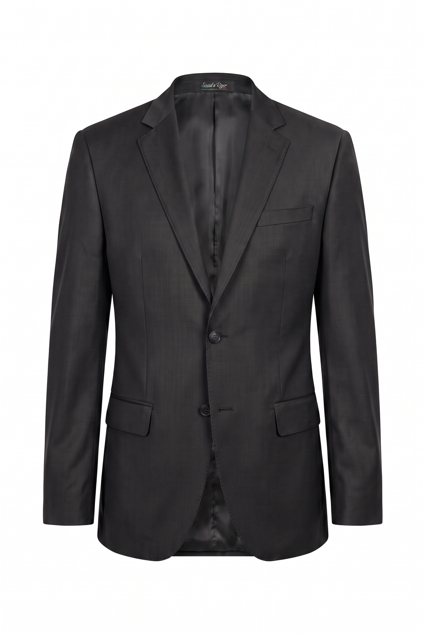 Terno Slim Italiano Poliviscose Preto - paletó com etiqueta Social à Rigor