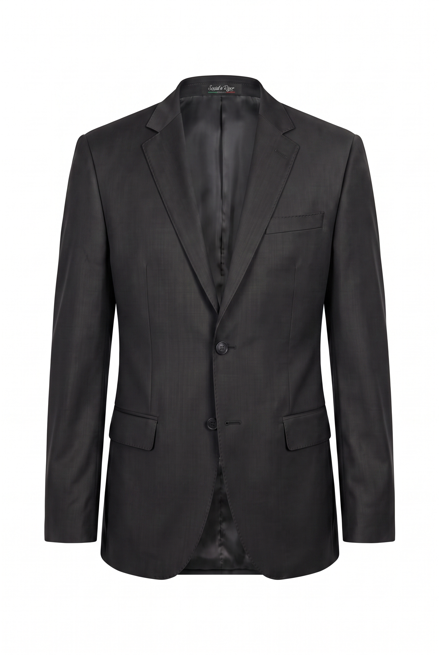 Terno Slim Italiano Poliviscose Preto - paletó com etiqueta Social à Rigor