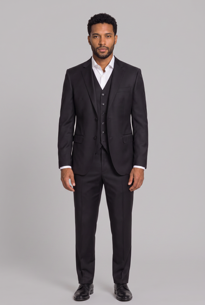 Blazer Slim Italiano Poliviscose Preto