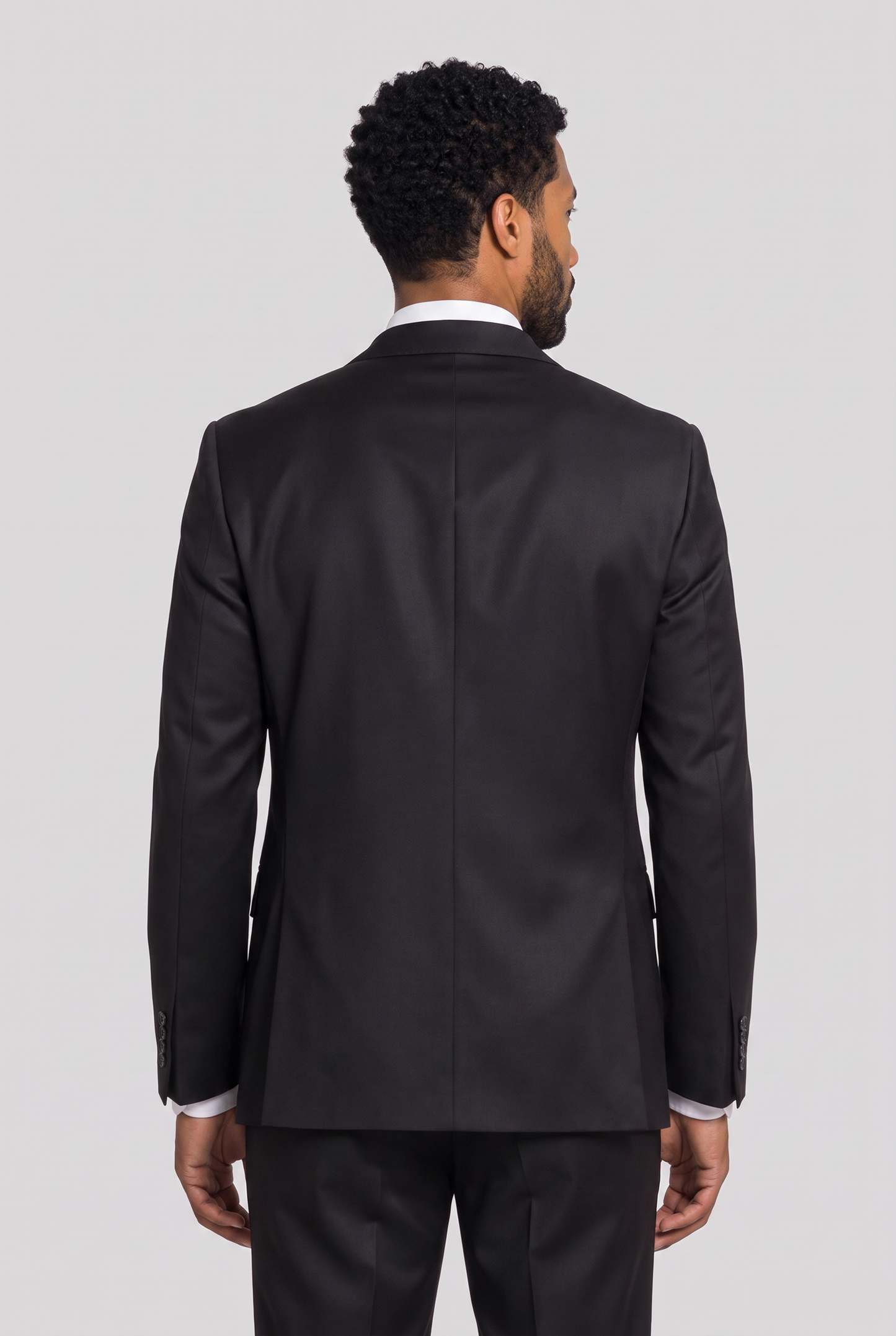 Terno Slim Italiano Poliviscose Preto - detalhe