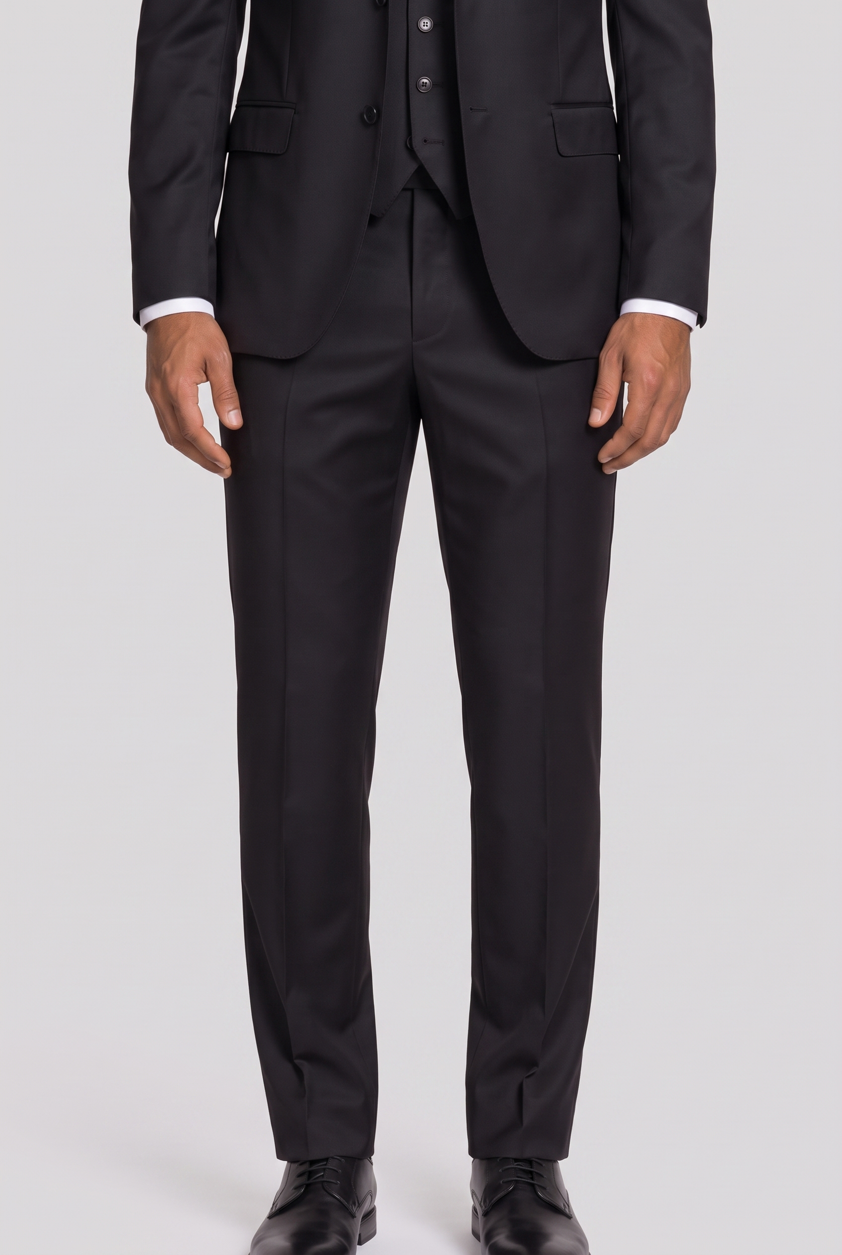 Terno Slim Italiano Poliviscose Preto - detalhe