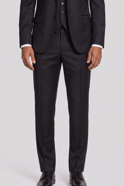 Terno Slim Italiano Poliviscose Preto - detalhe