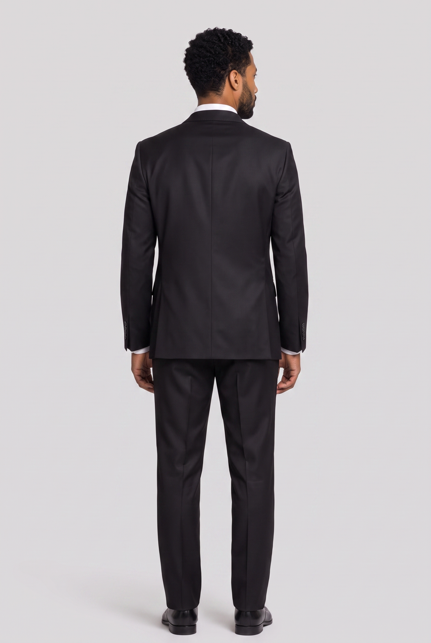 Terno Slim Italiano Poliviscose Preto - detalhe
