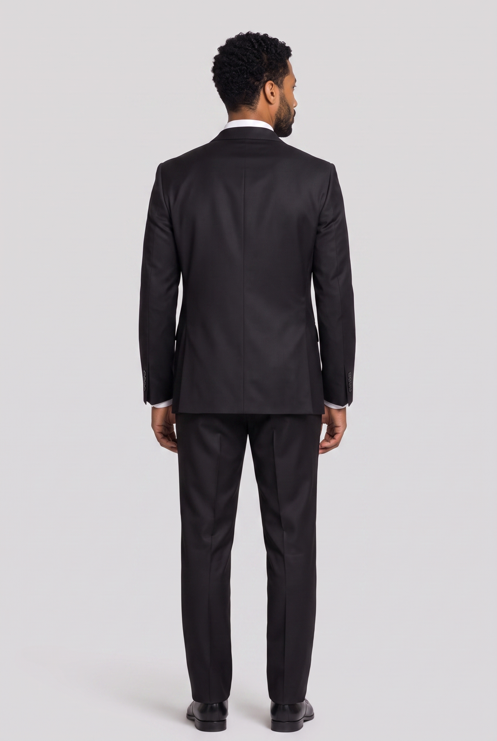 Terno Slim Italiano Poliviscose Preto - detalhe