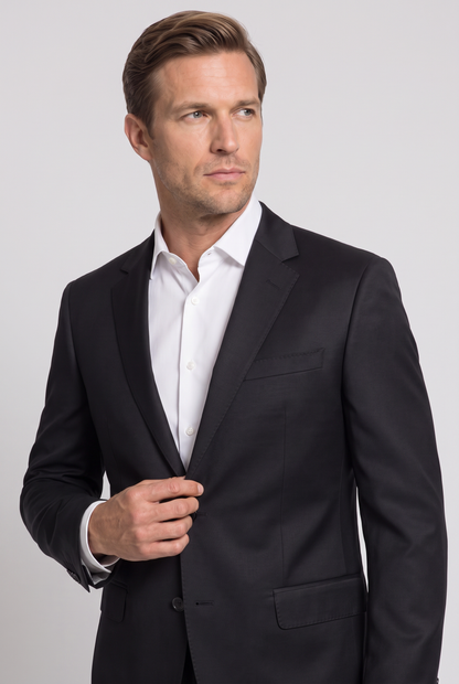 Costume Slim Italiano Poliviscose Preto