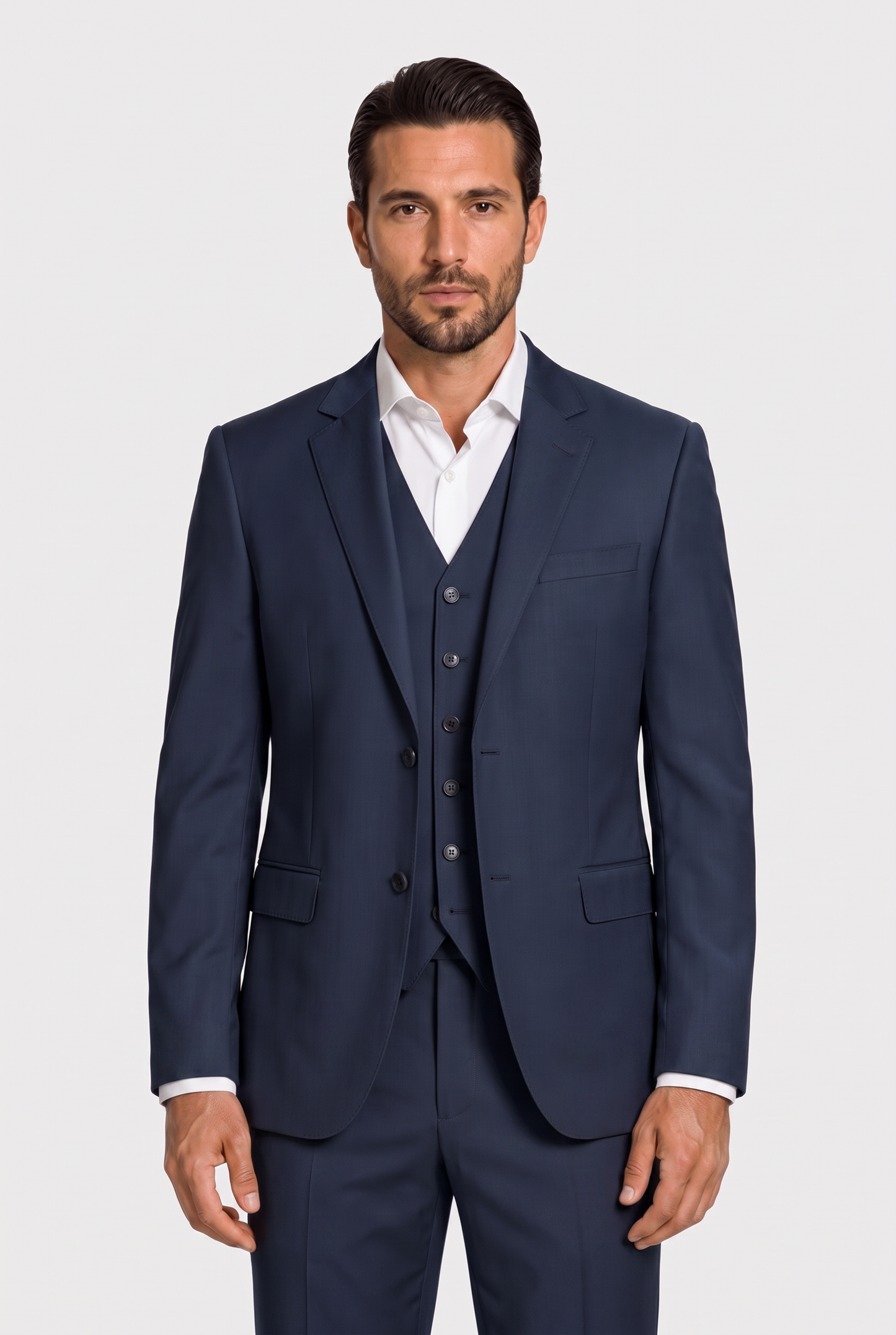 Terno Slim Italiano Poliviscose Azul Marinho