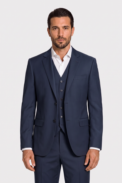 Terno Slim Italiano Poliviscose Azul Marinho