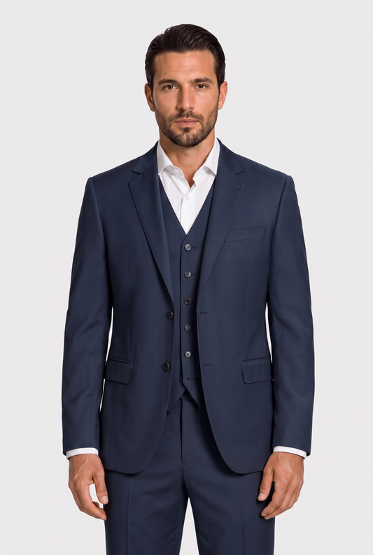 Terno Slim Italiano Poliviscose Azul Marinho