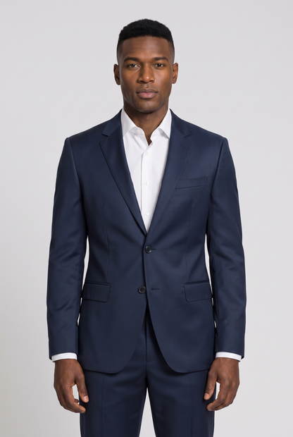 Costume Slim Italiano Poliviscose Azul Marinho