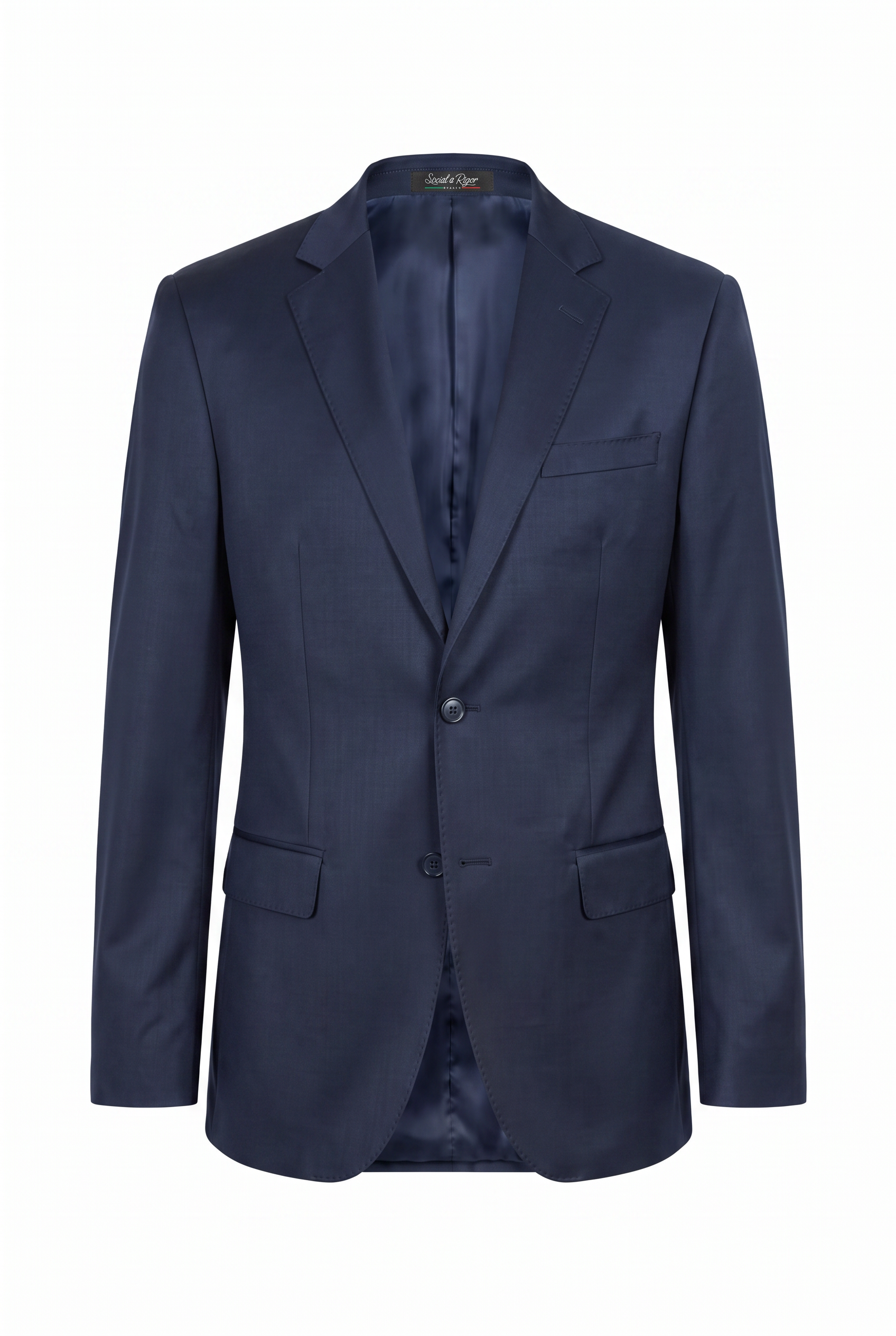 Costume Slim Italiano Poliviscose Azul Marinho - paletó com etiqueta Social à Rigor