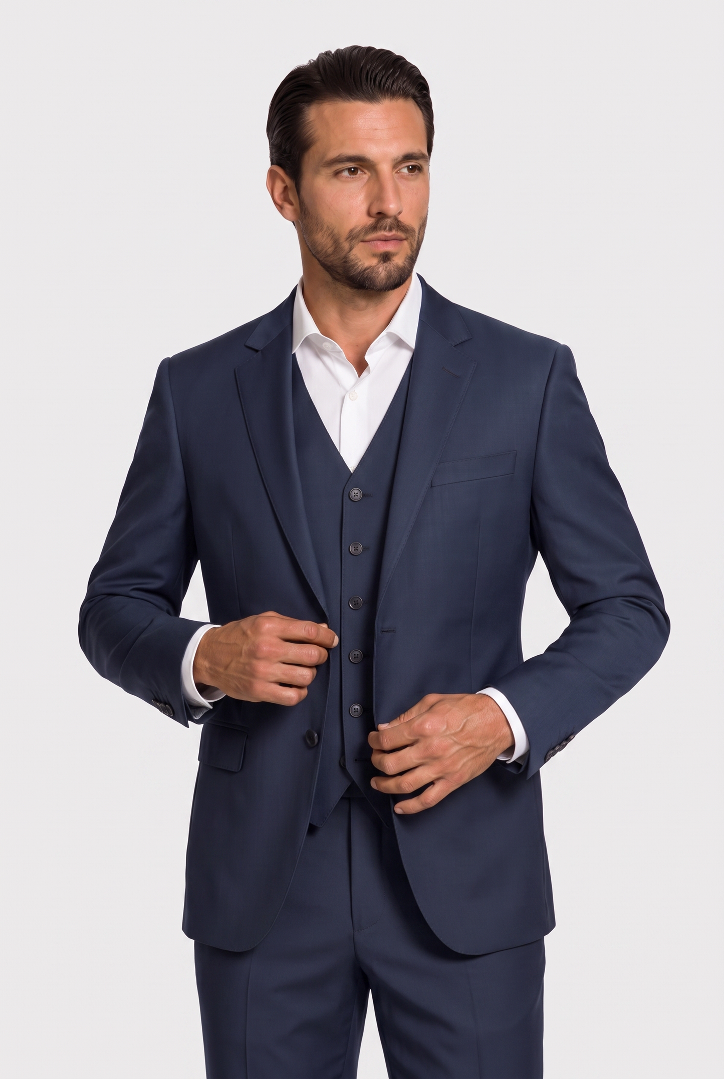 Terno Slim Italiano Poliviscose Azul Marinho