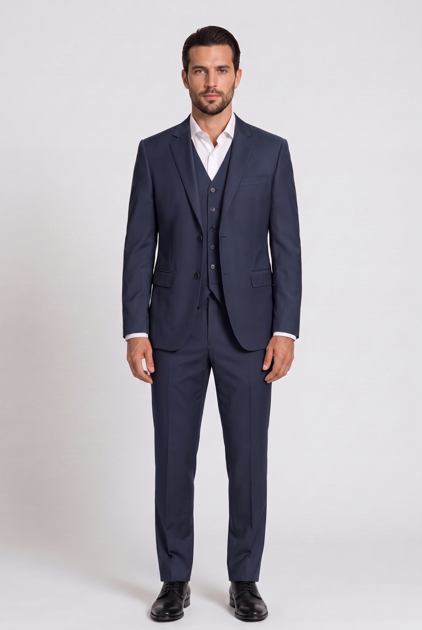 Blazer Slim Italiano Poliviscose Azul Marinho