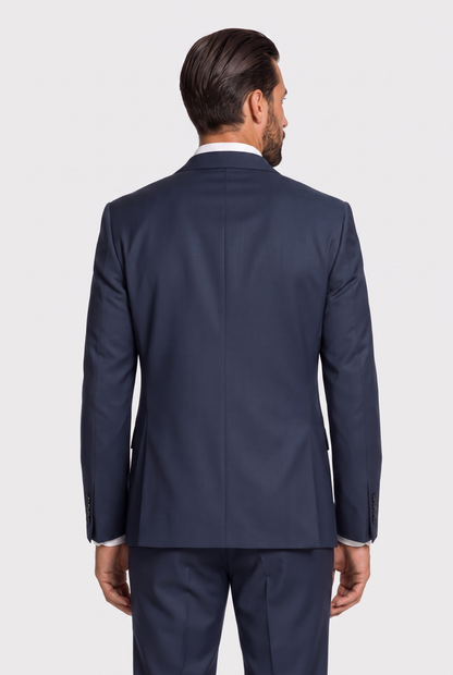 Terno Slim Italiano Poliviscose Azul Marinho - detalhe