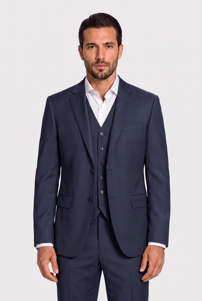 Calça Slim Italiano Poliviscose Azul Marinho - detalhe