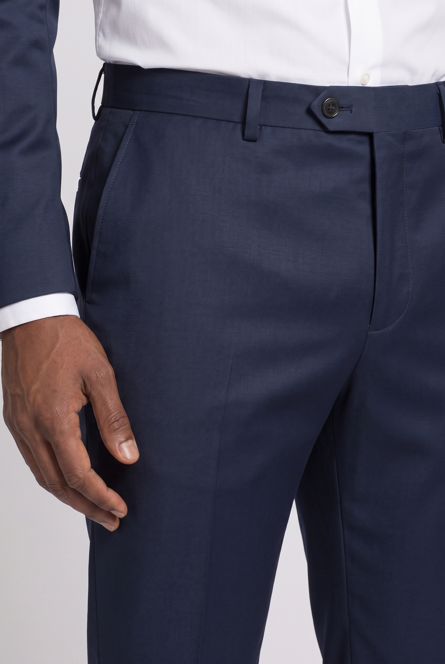 Costume Slim Italiano Poliviscose Azul Marinho - detalhe