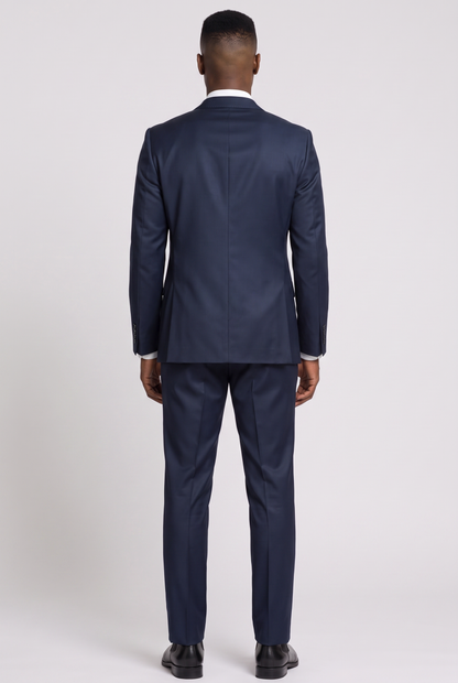 Costume Slim Italiano Poliviscose Azul Marinho - detalhe
